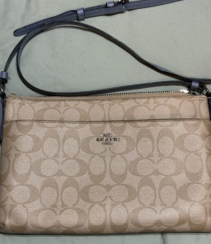 Coach Sling Bag - Tan And Blue Shoulder Bag - Good Condition! - Picture 4 of 9