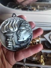 PREMIUM RELIEF VICTORY TORCH BRONZE MEDAL F.P. CITIUS ALTIUS FORTIUS