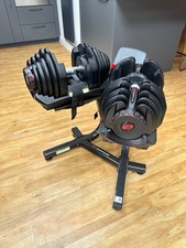 Bowflex SelectTech 1090 Adjustable Dumbbells (10–90lb) with Stand – Home Gym