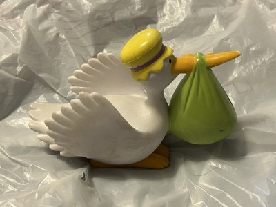 Stork with Baby Cake Topper Toy Figure