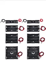 8 Pack AA Battery Holder Bundle with Wire 1 AA Battery Holder 1.5V, 2 Pcs, 2 AA 