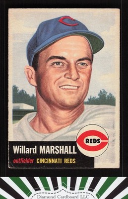 1953 Topps #95 Willard Marshall : Bio uses white text VGEX [CENTERED] e