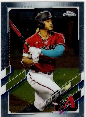 2021 Topps Chrome Baseball Ketel Marte No. 116 Arizona Diamondbacks