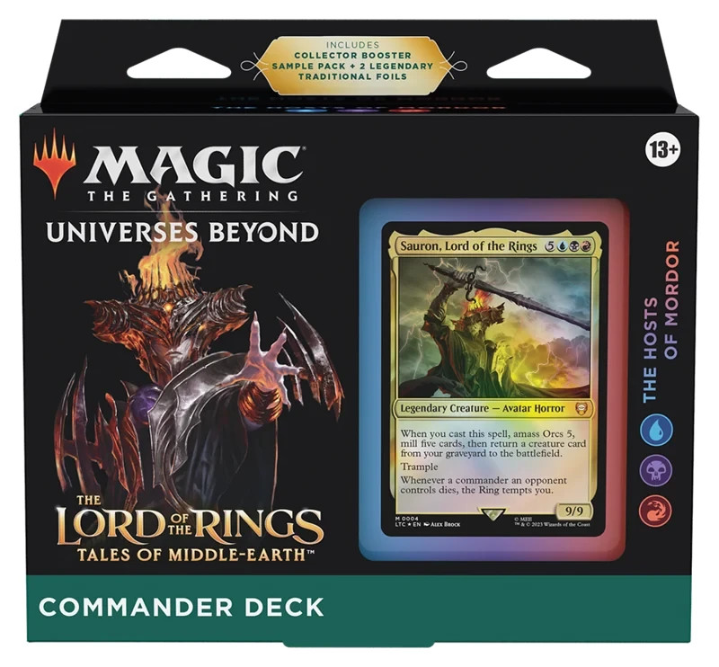Magic The Gathering: Mazo Comandante del Señor de los Anillos - Las Huestes de Mordor Sellado de Fábrica