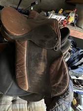 Gallop Horse Leather Saddle 17.5 Inch Wide Back Wide Fit