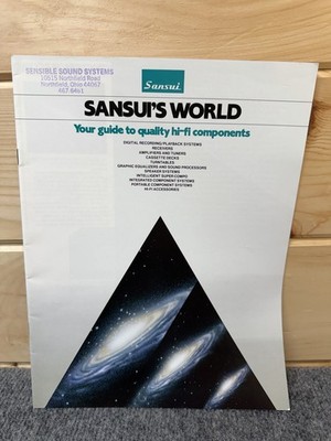   Original 1980 s Sansui Stereo Dealer FULL Line Up Brochure AU-D11 XR-Q7 &More