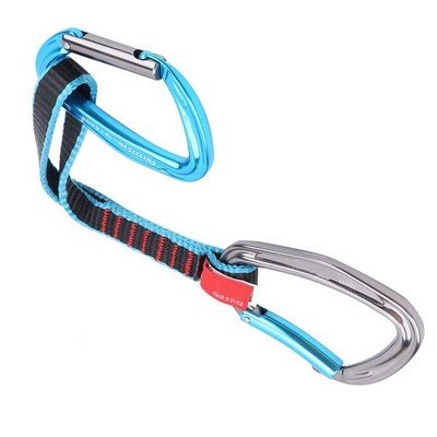 Sicherheitsschloss Extender Quickdraw Sling gerade gebogen Karabiner Alterung...
