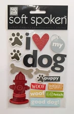 I ❤️ My Dog Scrapbooking Stickers By Soft Spoken
