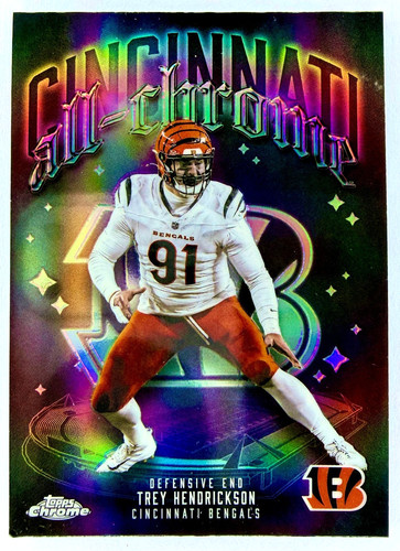 2025 Topps Chrome TREY HENDRICKSON #ACT-16 All Chrome Team Refractor - Bengals