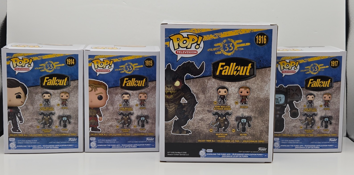 Funko Pop TV Fallout Set 1914 Hank Maclean 1915 Caesar 1916 + 1917
