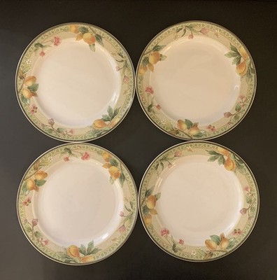 STUDIO NOVA SWEET HARVEST 8.25  SALAD PLATES Y2260 - FLORAL THEME- SET OF 4 EC