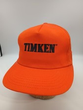 Vintage Timken SnapBack Trucker Hat - Made In USA Hunter Safety Orange