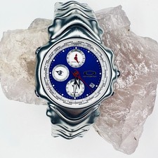 Oakley GMT Watch Ion Plated Black Stainless Steel White Face Case