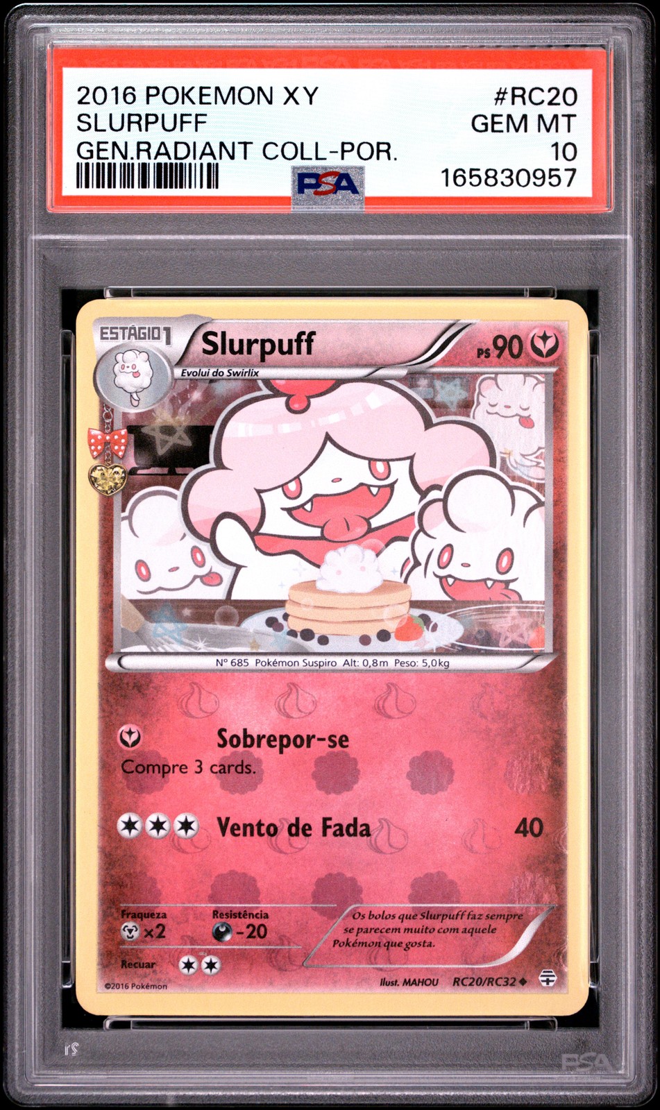 2016 POKEMON XY GENERATIONS RADIANT COLLECTION PORTUGUESE #RC20 SLURPUFF PSA 10