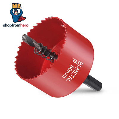 Flintronic Hole saw, Lochfräse Set, 80MM Lochkreissäge, Bi-Metall-Lochsäge, 1...
