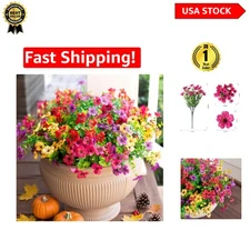 Elegant Faux Daisy and Eucalyptus Bundle - 12 Vibrant Floral Decor Pieces