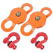 2pcspack Snatch Block Towing Pulley W Shackle Heavy Duty Offroad Recovery Winch 2pcspack Snatch Block Towing Pulley W Shackle Heavy Duty Offroad Recovery Winch