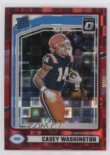 2024 Donruss Rated Rookie Optic Preview Red Pandora Prizm Casey Washington c2t
