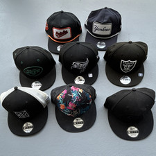 New Era Black Snapback Hat Lot, Adjustable On...