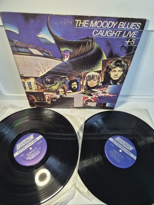 The Moody Blues - Caught Live +5 2x Lp 2PS690 Vinyl 1977 US London Records VG+