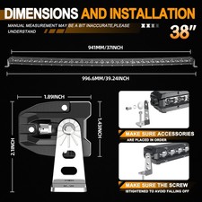Curved 20 32 38 44 50 Led Light Bar Spot Flood 4 Cube Pod Truck Jeep Offroad