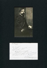 FRENCH COMPOSER Claude Debussy autograph letter signed & mounted