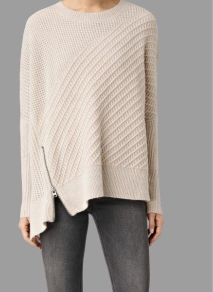 Women AllSaints Sweater Ivory Alpaca S