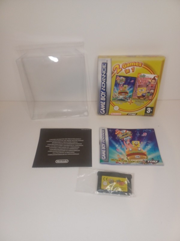2 GAMES IN 1 SPONGEBOB SQUAREPANTS Nintendo Game Boy Advance Game