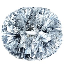 2PCS Silver Pom Poms for Cheerleaders - Basketball, Baseball, Dance Gifts