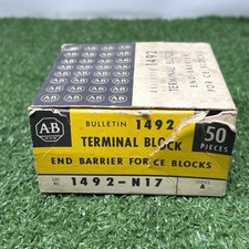 ALLEN BRADLEY 1492-N17 TERMINAL BLOCK End Barrier WHITE LOT OF 36 