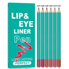 Women 1 Box 6 Colors Mixed Pack Lip Liner Pen For Beginners Lip  Eye Liner Pen