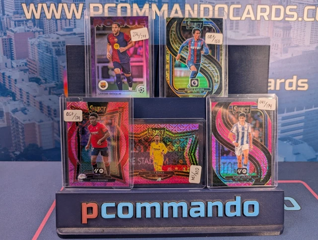 Numbered Soccer Card Parallel Bundle x5 Cards enzo, aguerd, baena, roque, kamada