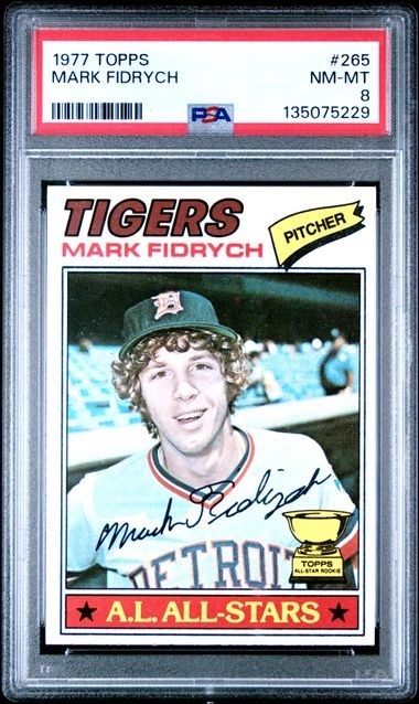 1977 Topps Mark Fidrych RC Rookie #265 Detroit Tigers PSA 8 NM MINT