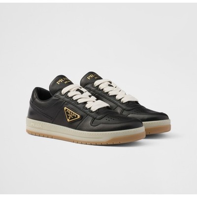 Prada 1E792M Women's Black Downtown Nappa Leather Sneakers shoes trainers sz 40