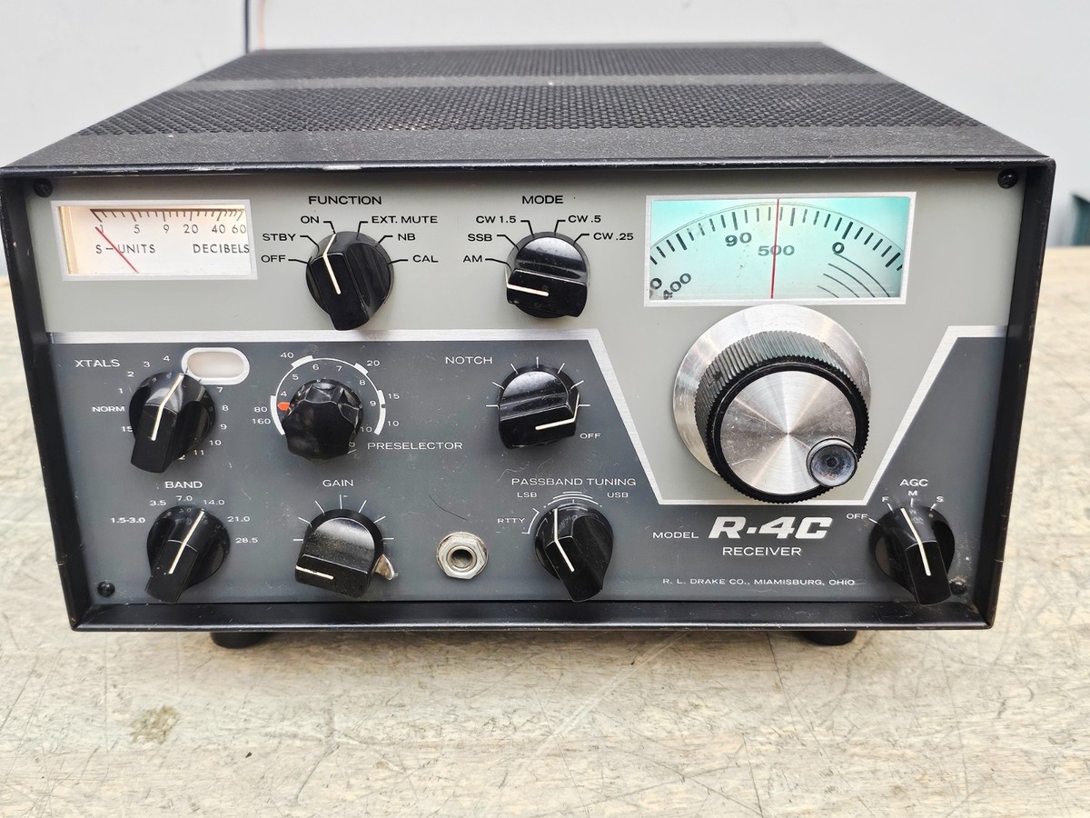 Récepteur Radioamateur Drake R-4A Vintage – S'allume, Pas Testé RX