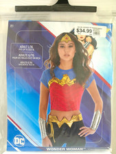 DC Wonder Woman Halloween Accessory Kit 6pc Set Adult L/XL. Brand New.