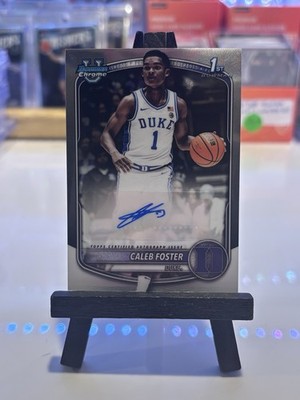 2026 MBA Topps Bowman Chrome U Caleb Foster Autograph 1st Bowman