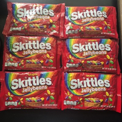 Skittles Original Flavor Jellybeans 6 Pack, 10 oz Each, Easter Seasonal Candy