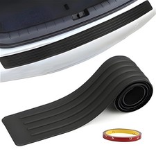 Rear Bumper Protector Guard Black Rubber Scratch Pad Trim Cover Universal Rear Bumper Protector Guard Black Rubber Scratch Pad Trim Cover Universal