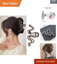 Chic Women's Sparkly Black Snake Hair Claw Clip - Perfect for Any Occasion