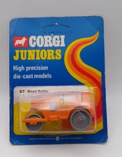 CORGI JUNIORS 67 ROAD ROLLER ORANGE MINT STILL SEALED 1973