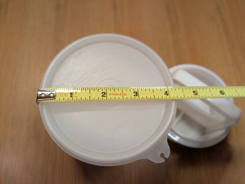 Tupperware Set (6) Viertel Pfünder Hamburger Halter 882 mit Ring, Presse & Deckel EUC - Bild 11 von 14