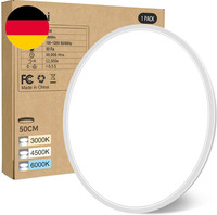 slochi Deckenlampe LED Deckenleuchte Flach, Ø50CM 3Farben 46W 4600LM Weiß