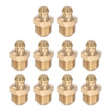 20Pcs Brass Straight Hydraulic Grease Fitting M10 x 1mm Thread