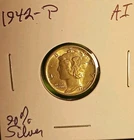 1942 P  Mercury Dime 90% Silver Pretty Coin Philli HI HO SILVER