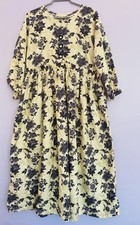 Women/ladies Cream Colour with Floral Print Tunic/ Maxi Size Medium