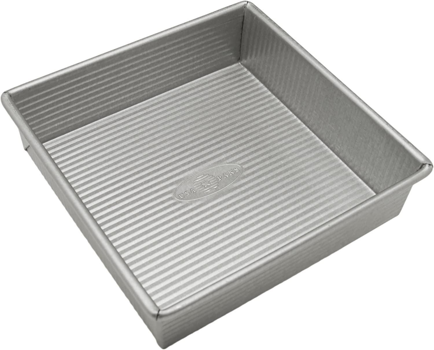 USA Pan Bakeware Nonstick Square Cake Pan, 8 Inch, Aluminized Steel