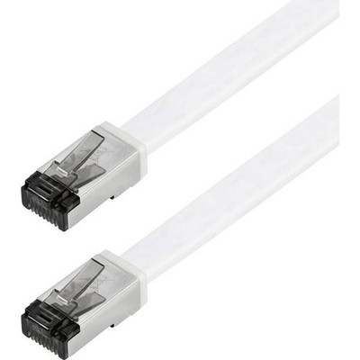 Maxtrack TI56-5L RJ45 Network Cable, CAT 8.1 U/FTP Patch Cable 5m Flat White