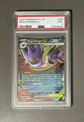 2025 Pokemon Phantasmal Flames #056 Mega Gengar ex PSA 9