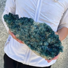8.6lb Natural Green cube FLUORITE Quartz Crystal Cluster Mineral Specimen